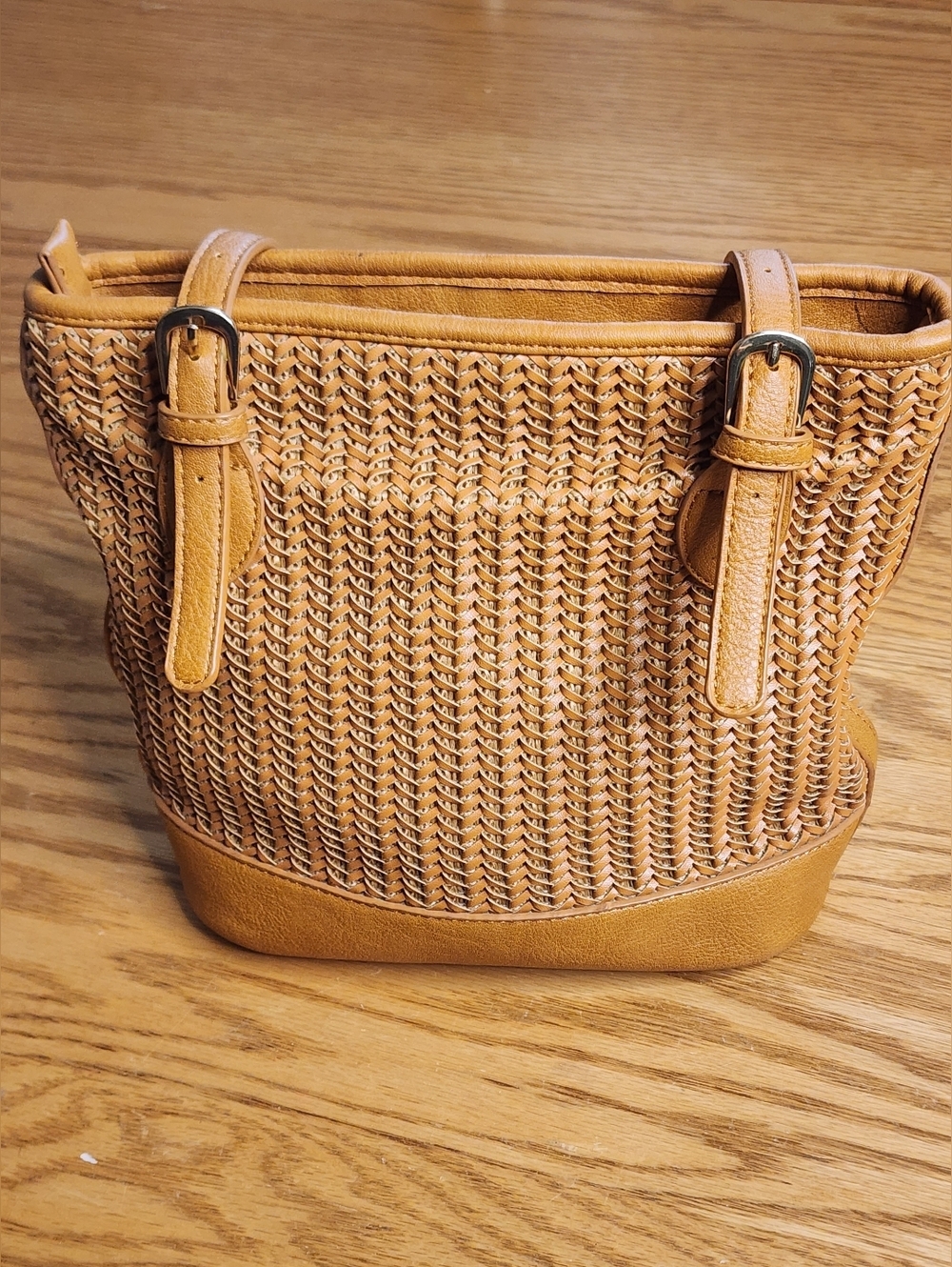 Miztique Vintage Woven Tan Shoulder Tote Bag Y2K 90s Hippie Festival Bohemian